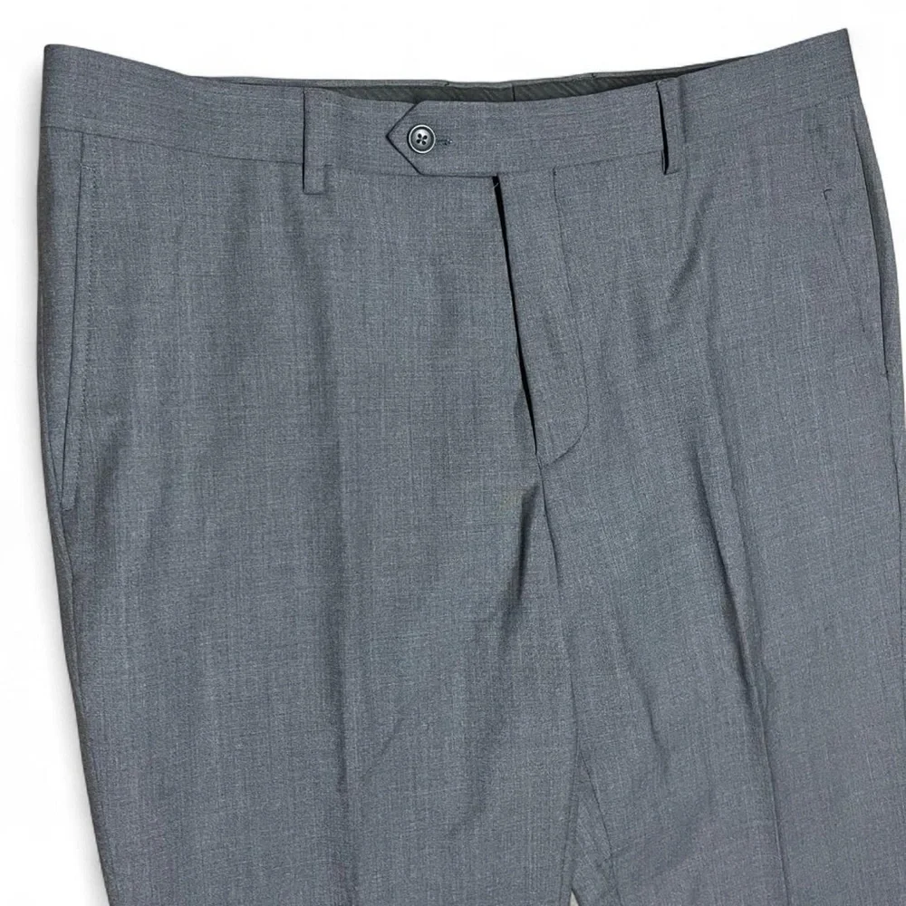 New MANTONI $449 Sharkskin Suit Men's 44R 38x36 Gray 100% WOOL Jacket Pants - Picture 13 of 16